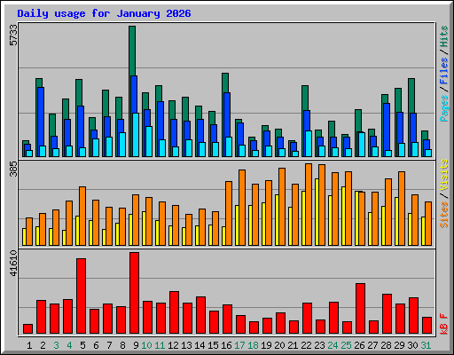 Daily usage for January 2026