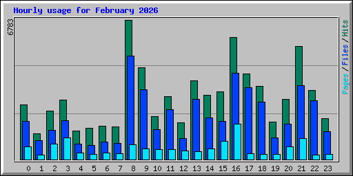 Hourly usage for February 2026